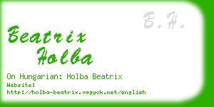 beatrix holba business card